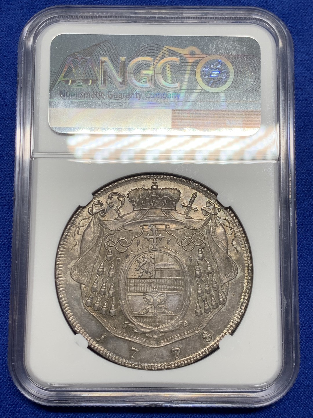 欢迎参加《竞宝斋》五一特拍-第161场-周日，周一 2场 NGC-MS62 冠军分 奥地利萨尔茨堡 1778年1泰勒 大银币