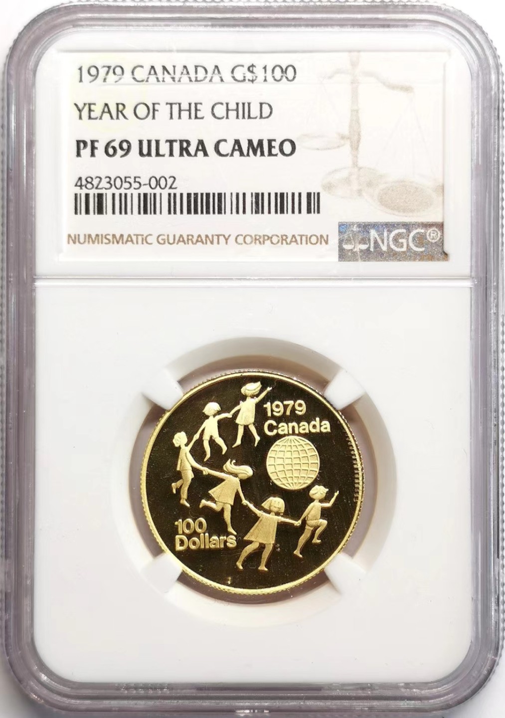 凡希社世界钱币微拍第二百三十七期 荐！1979加拿大儿童年金币NGC-PF69UC 16.96克 917金
