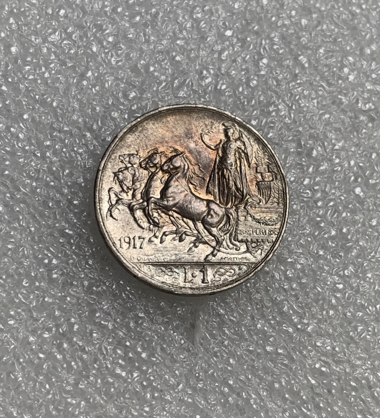 瓶子🏺第89期拍卖会 意大利1917年马拉车1里拉银币