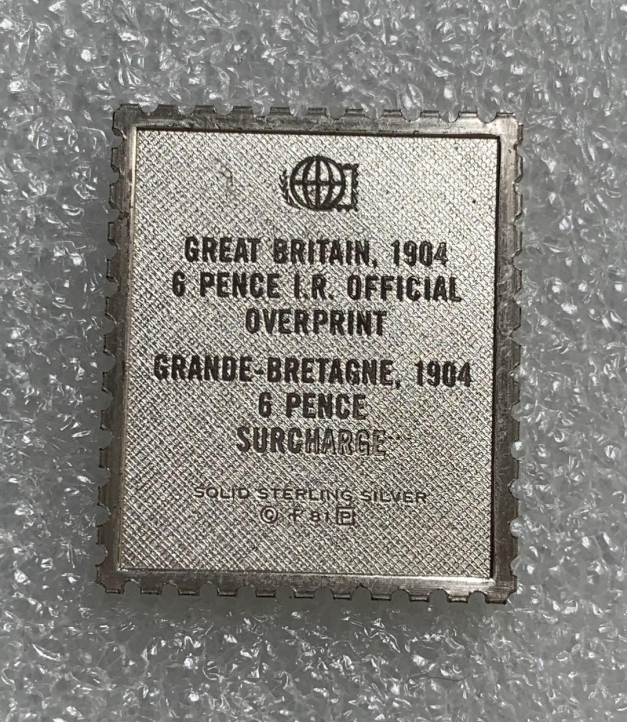 瓶子🏺第89期拍卖会 英国1904年爱德华七世6便士银质邮票  世界邮政后铸
