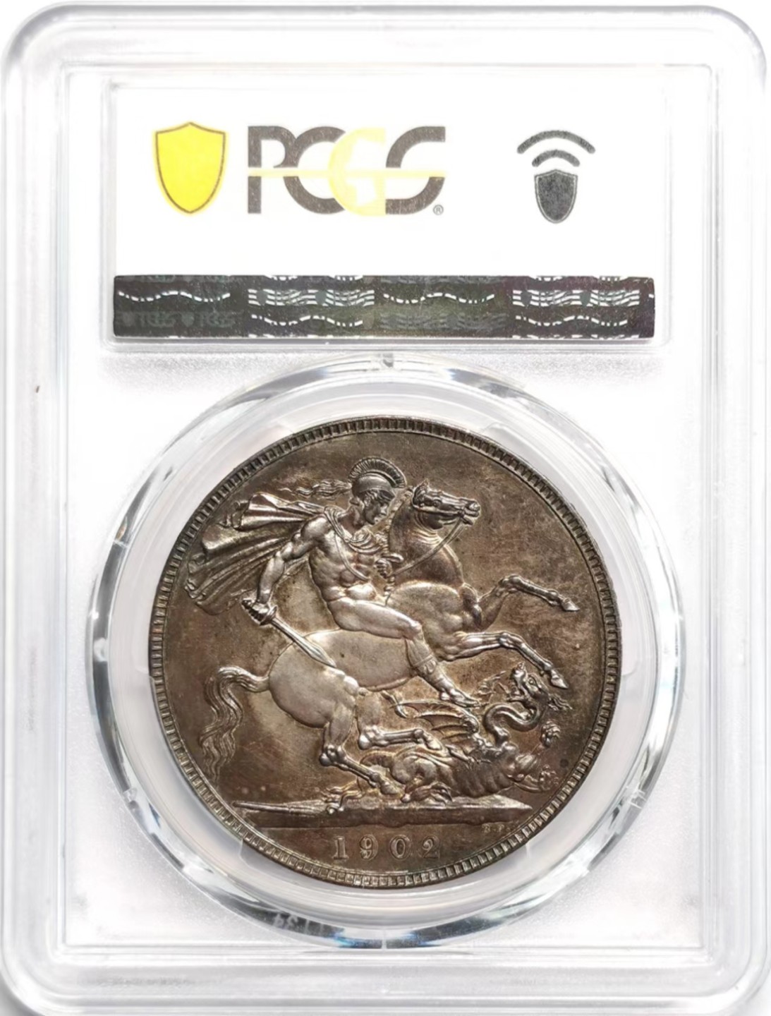 凡希社世界钱币微拍第二百三十七期 荐！1902英国爱七马剑精铸PCGS-PR63深色五彩收藏级！