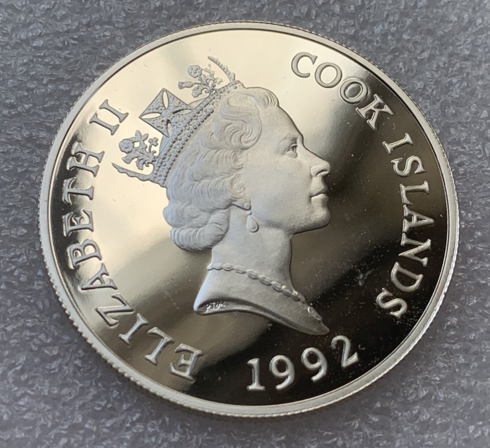 瓶子🏺第89期拍卖会 库克1992年50元精制纪念银币  蝴蝶