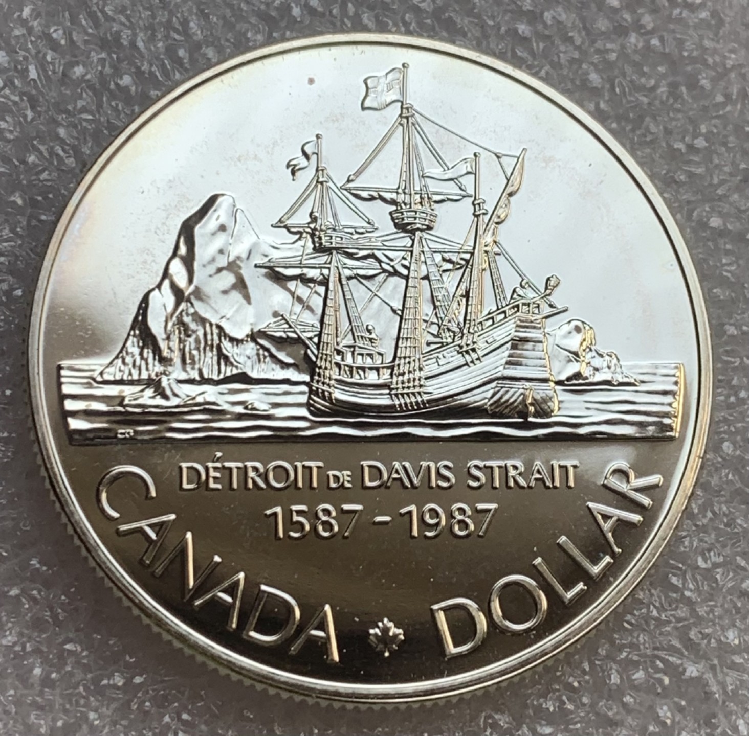瓶子🏺第89期拍卖会 加拿大硬币1987年1元银币 帆船系列  原盒