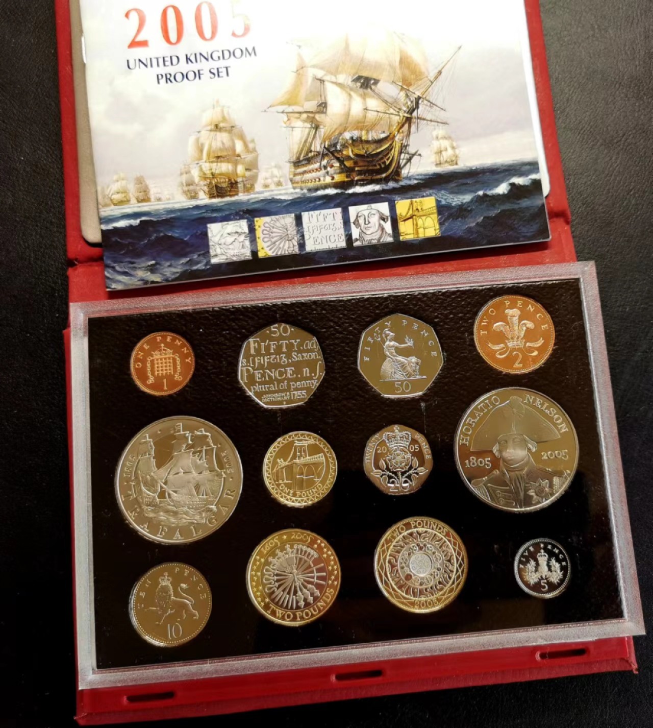 凡希社世界钱币微拍第二百三十七期 2005英国特拉法加尔海战PS精铸原厂包装！