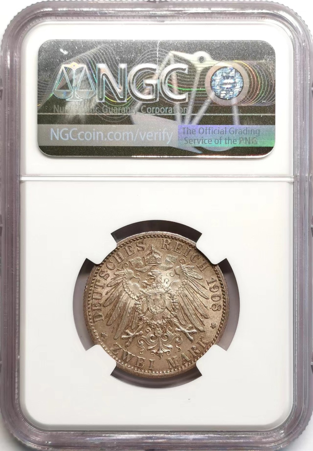 凡希社世界钱币微拍第二百三十七期 1908萨克森魏玛耶拿大学纪念2马克NGC-MS65