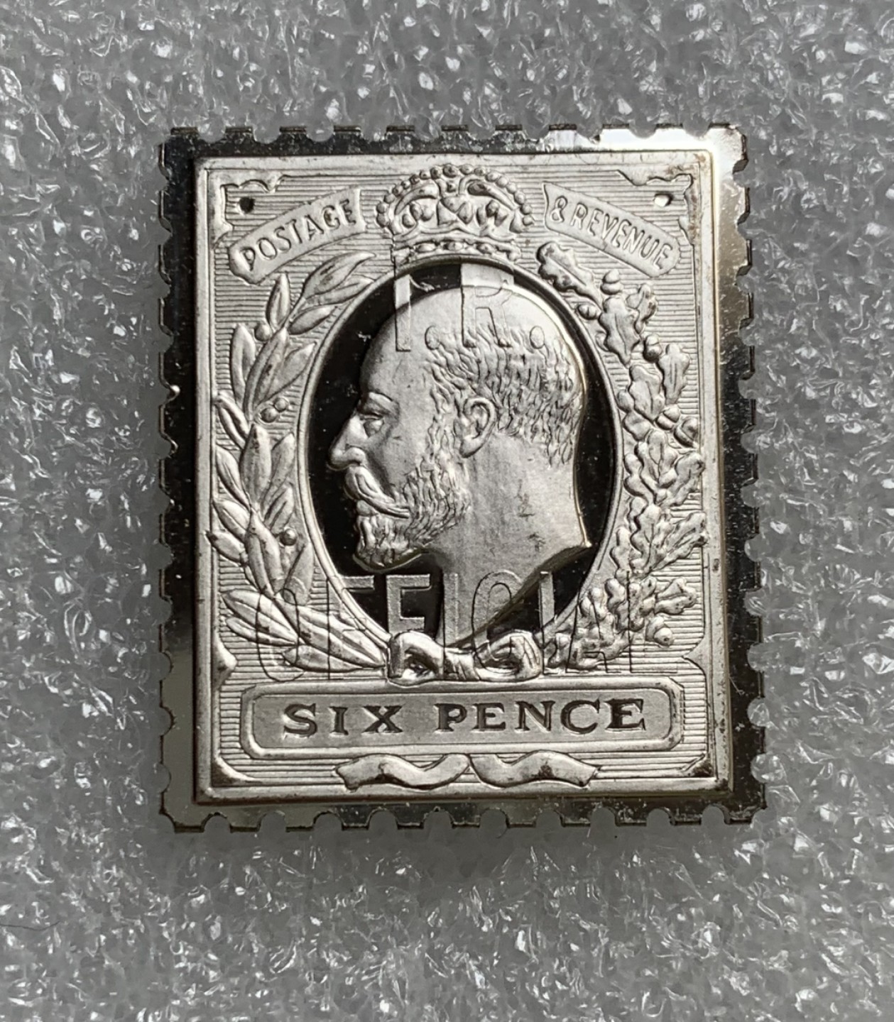 瓶子🏺第89期拍卖会 英国1904年爱德华七世6便士银质邮票  世界邮政后铸