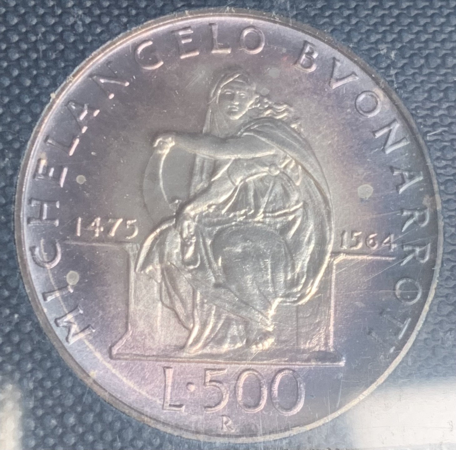 瓶子🏺第89期拍卖会 意大利1975年文艺复兴米开朗基罗磨砂银币原包装