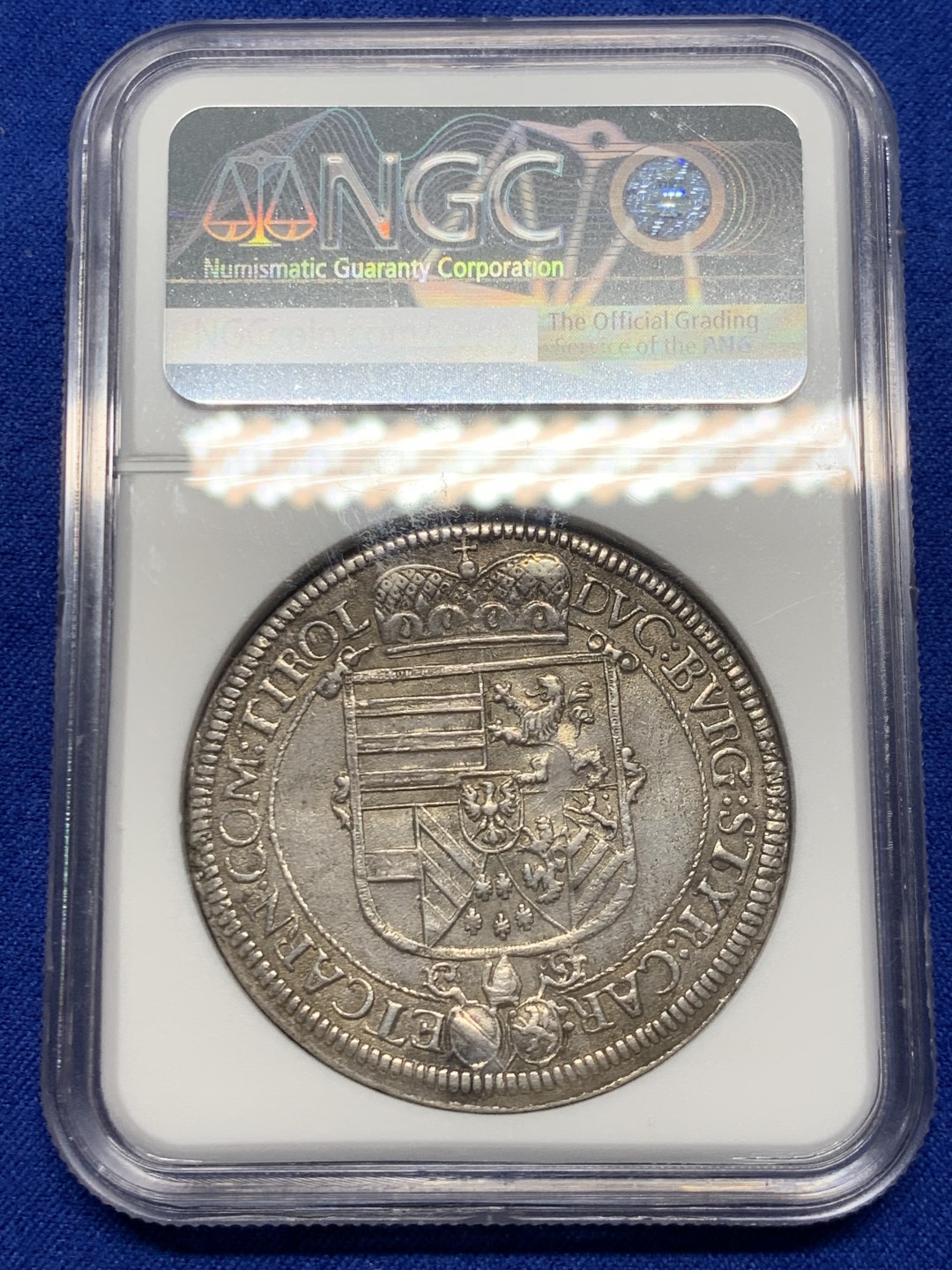 欢迎参加《竞宝斋》五一特拍-第161场-周日，周一 2场 NGC-MS61 神圣罗马帝国 奥地利哈尔厂 1620年 利奥波德五世1泰勒 冠军，状态佳，比常见1632年少得多的版本