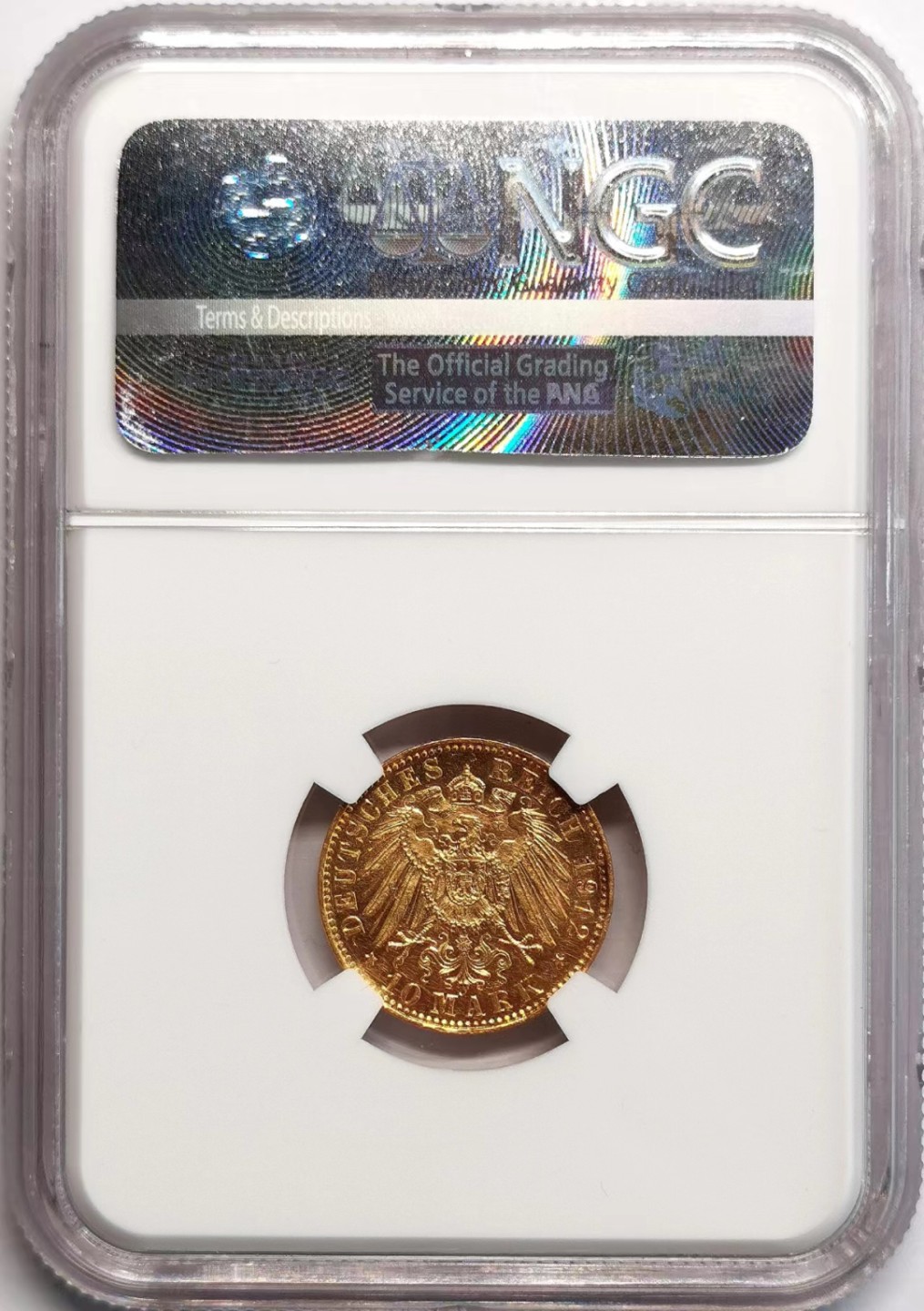 凡希社世界钱币微拍第二百三十七期 1912萨克森10马克金币NGC-UNCD