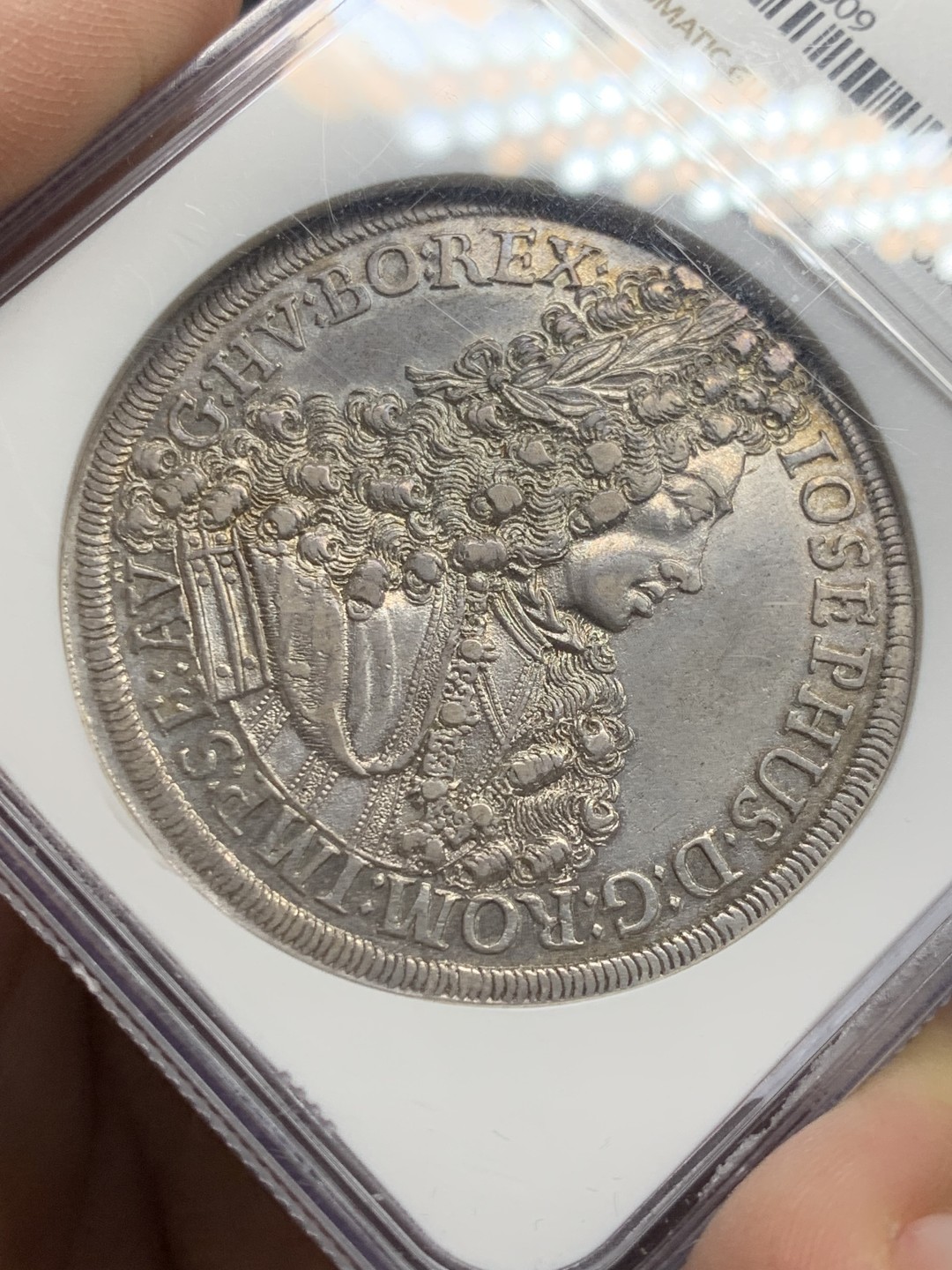 欢迎参加《竞宝斋》五一特拍-第161场-周日，周一 2场 NGC-AU58 1706年神圣罗马帝国 约瑟夫一世 泰勒大银币 细节出色 包浆完美