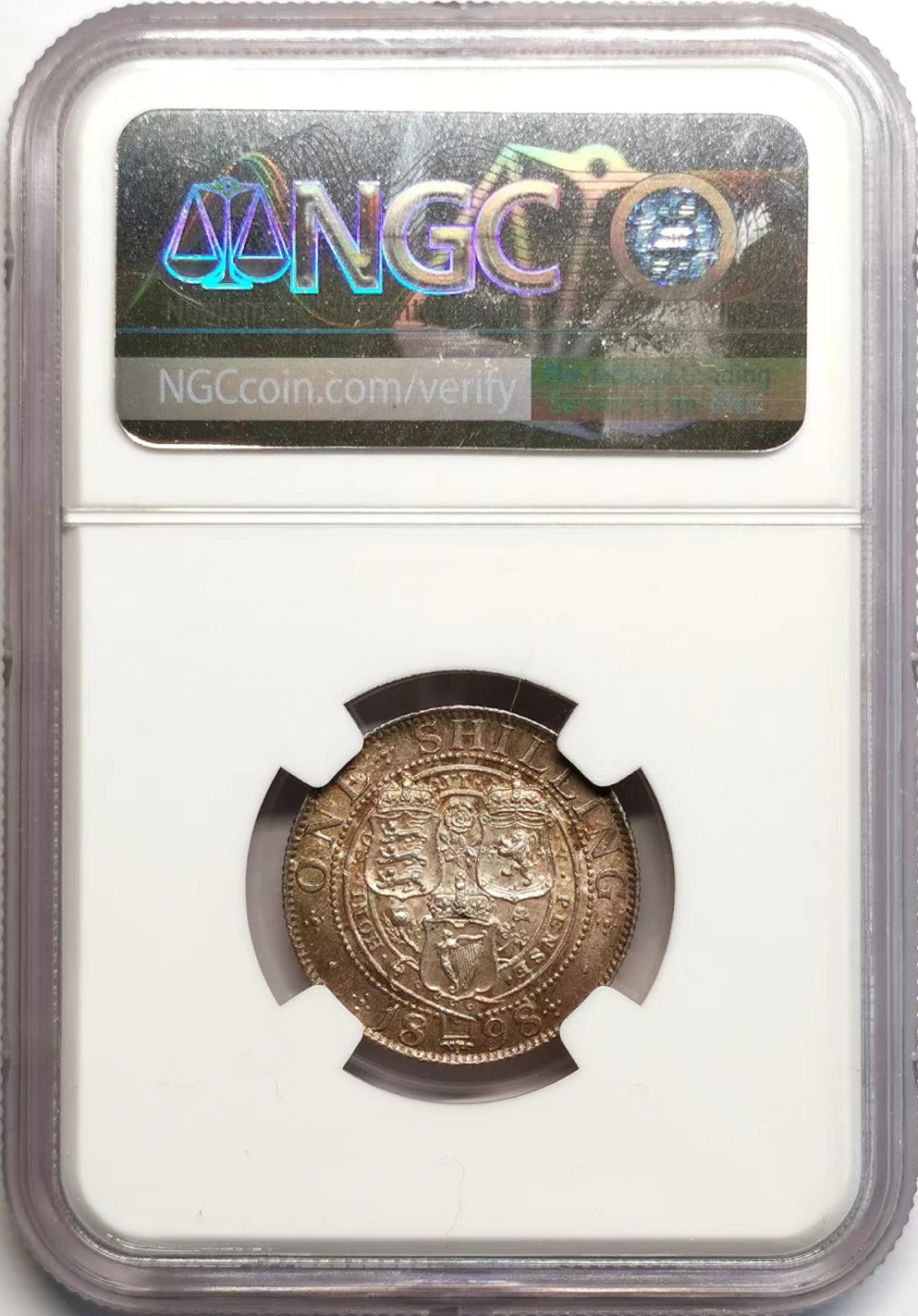 凡希社世界钱币微拍第二百三十七期 1898维多利亚批纱先令NGC-MS62