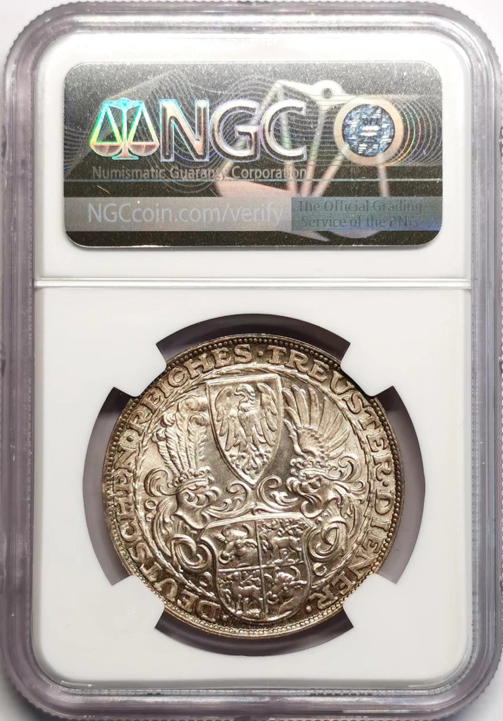 凡希社世界钱币微拍第二百三十七期 1927兴登堡80寿辰5马克币章NGC-MS64包浆迷人！