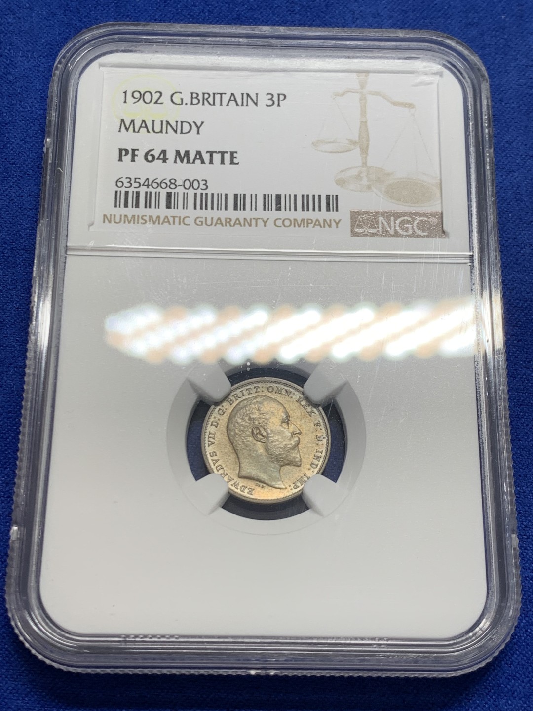 欢迎参加《竞宝斋》五一特拍-第161场-周日，周一 2场 NGC-PF61~64MATTE 英国 1902  爱德华七世 濯足币全套银币 包浆好 MATTE 难得