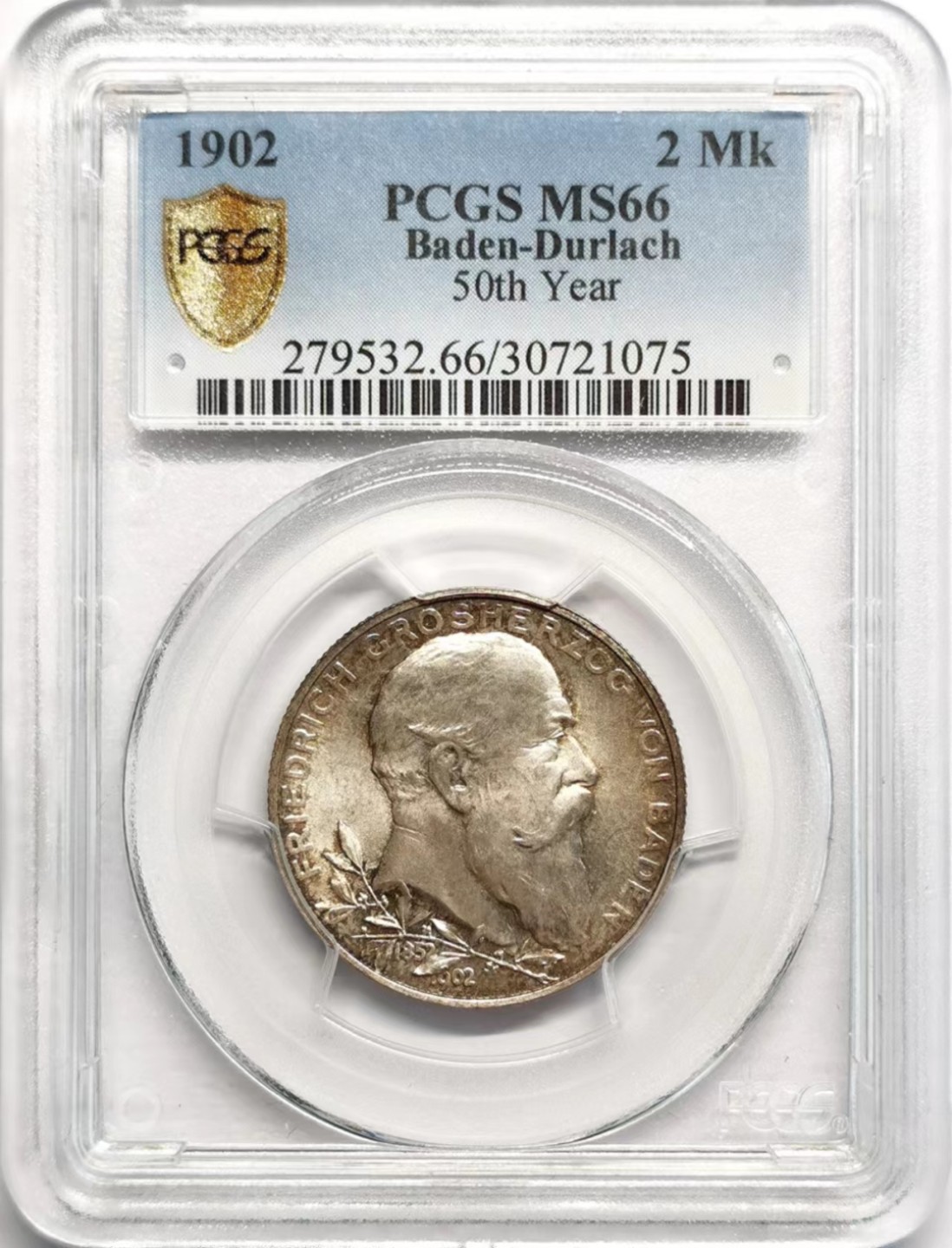 凡希社世界钱币微拍第二百三十七期 1902巴登纪念2马克PCGS-MS66