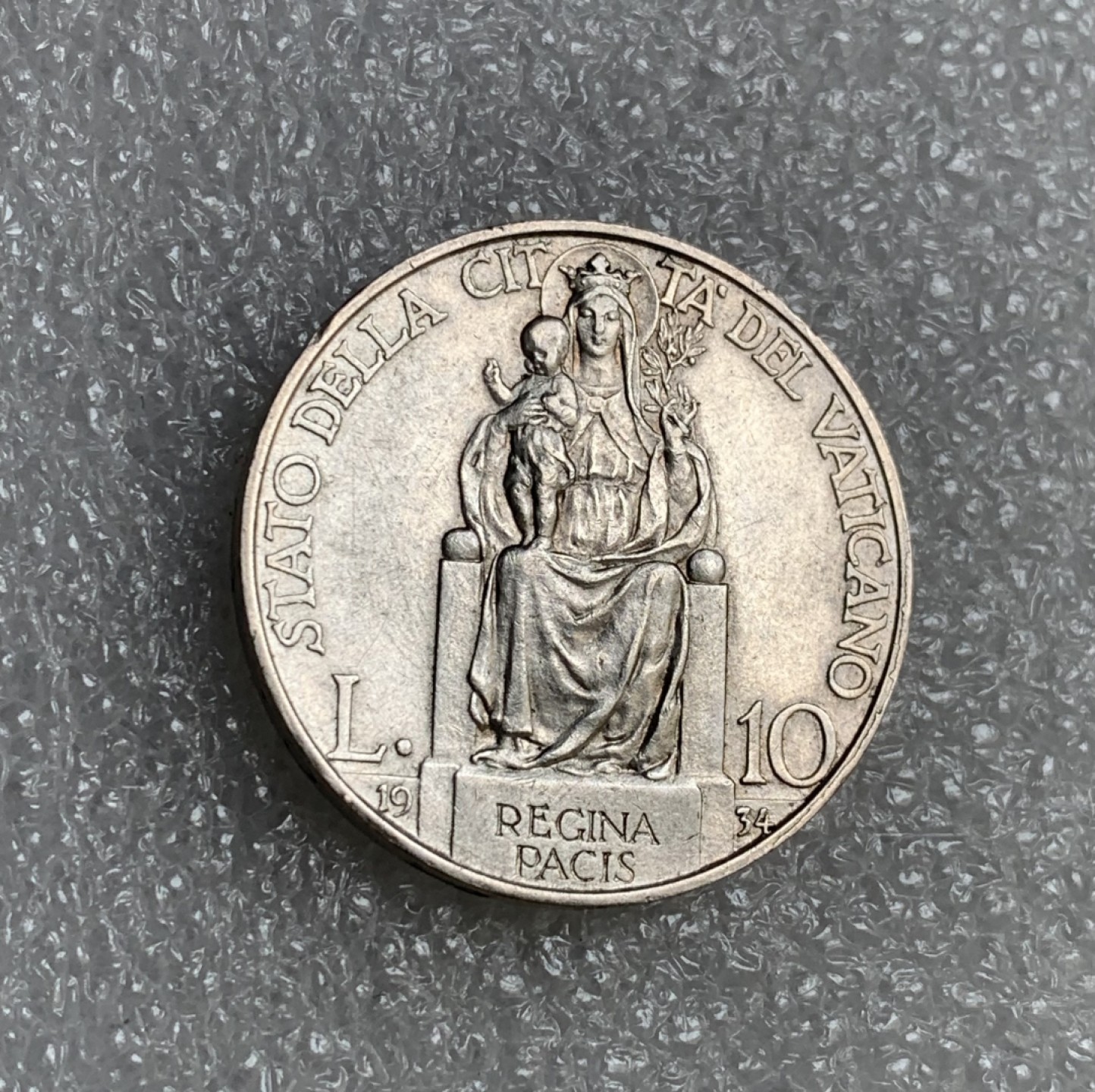 瓶子🏺第89期拍卖会 梵蒂冈1934年圣母抱婴10里拉银币