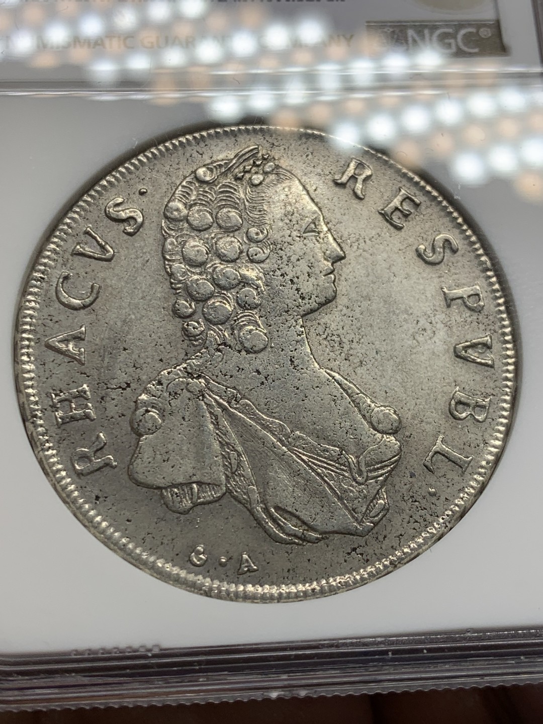 欢迎参加《竞宝斋》五一特拍-第161场-周日，周一 2场 NGC AUD 拉古萨 1794  大奶妈  高点清晰状态极佳 稀有品种