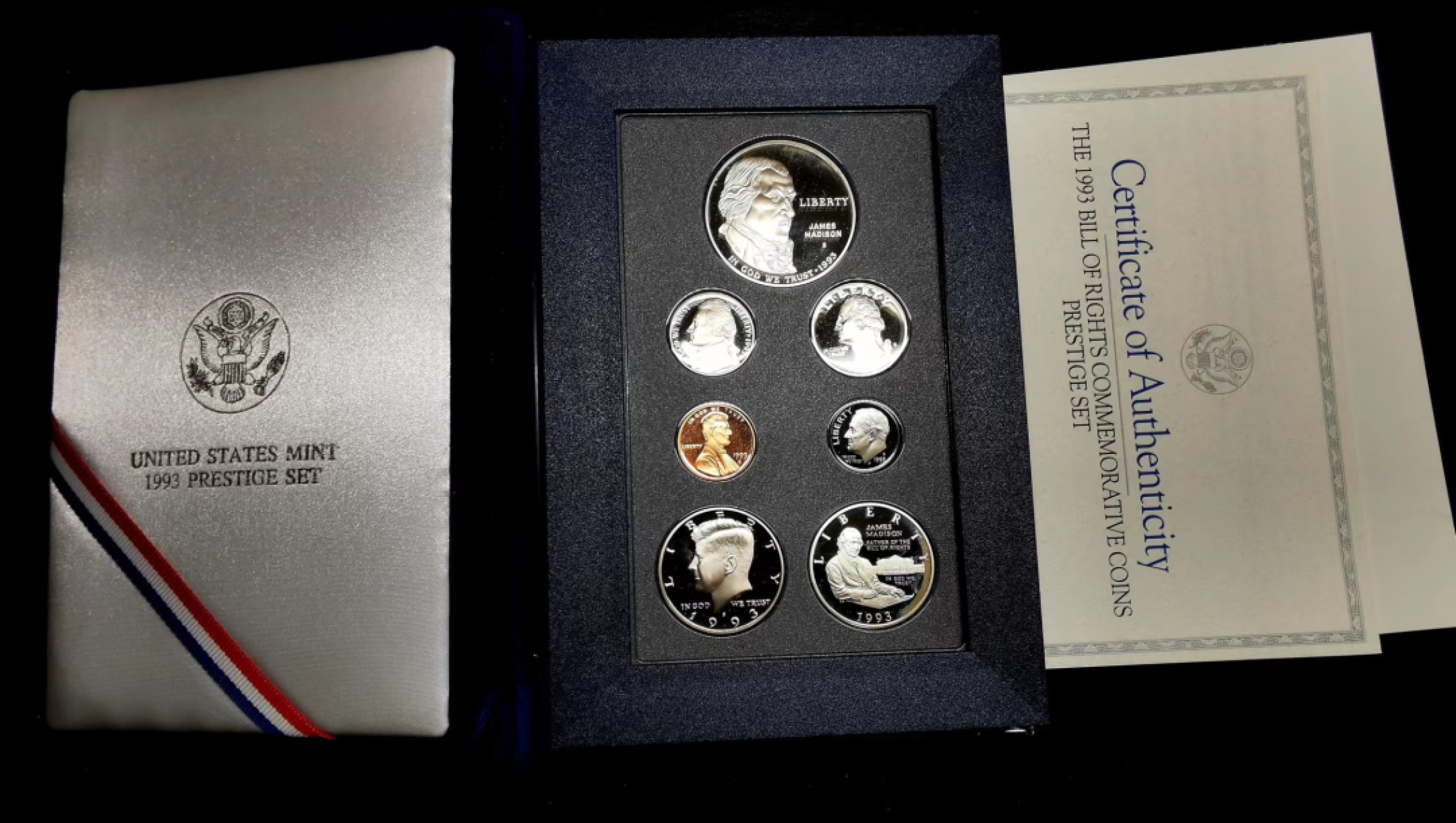 凡希社世界钱币微拍第二百三十七期 1993美国大蓝盒权利法案PS精铸原厂包装！