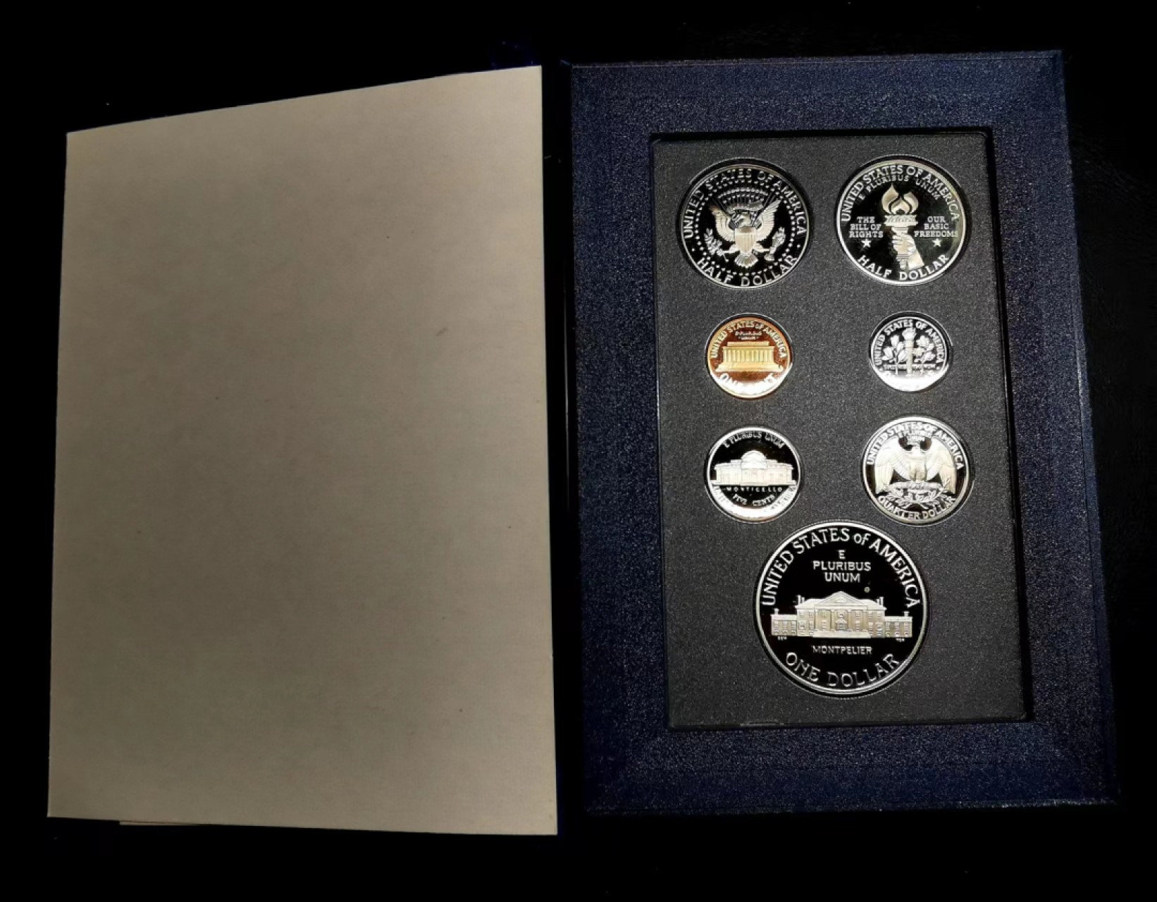 凡希社世界钱币微拍第二百三十七期 1993美国大蓝盒权利法案PS精铸原厂包装！