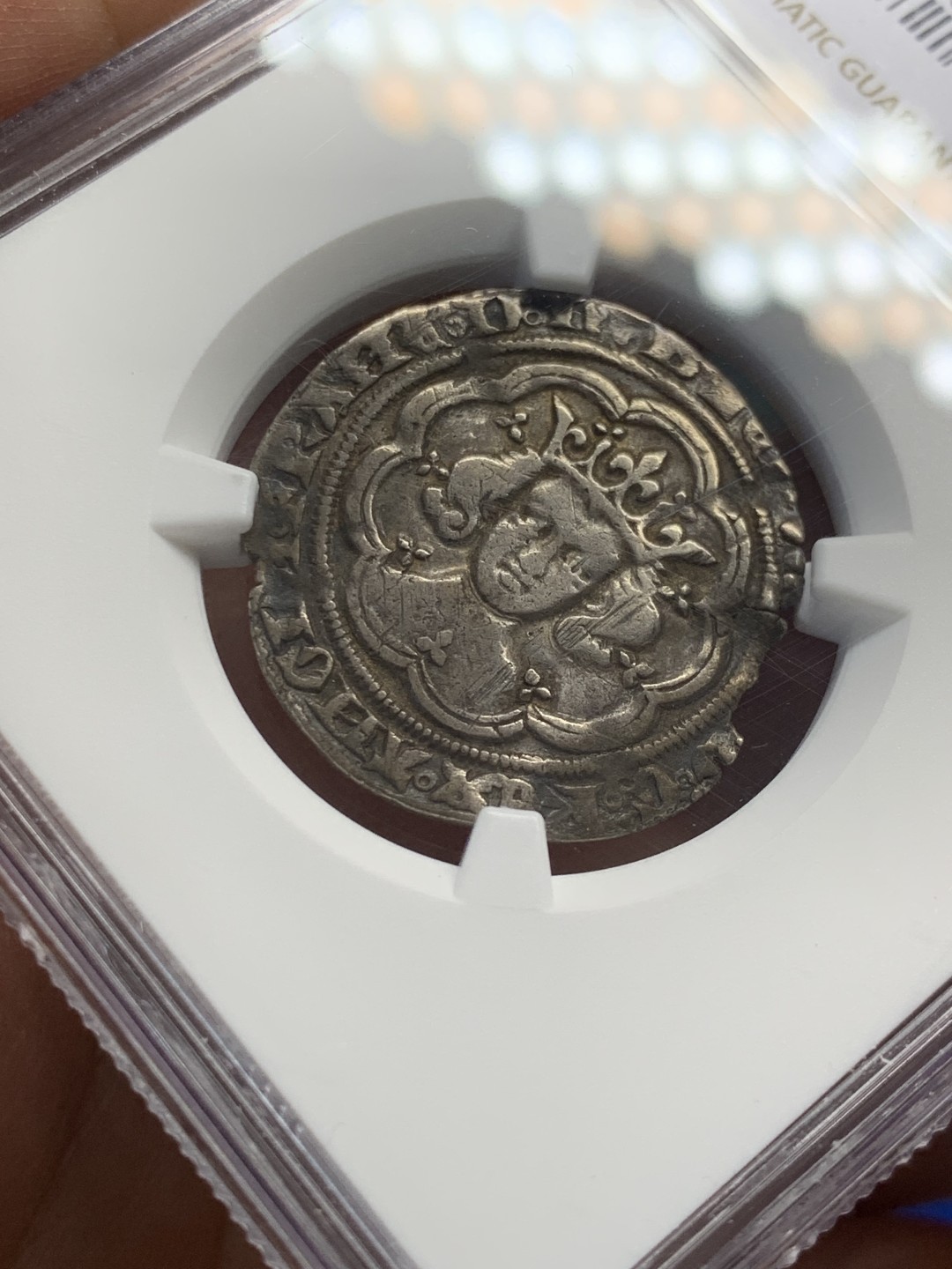 欢迎参加《竞宝斋》五一特拍-第161场-周日，周一 2场 NGC-VF35 英国 英格兰1461年 爱德华四世 4便士银币 出分太难了