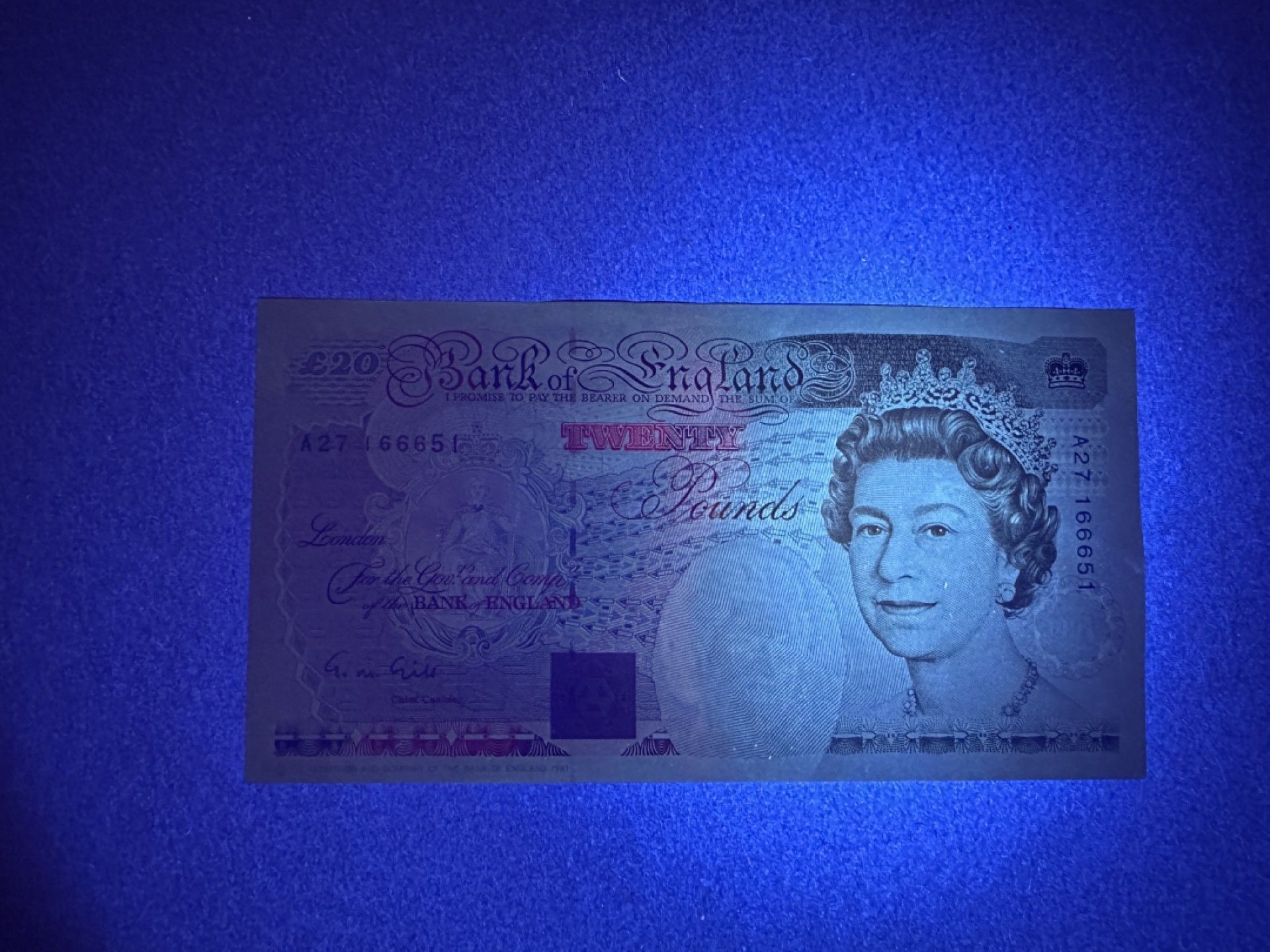 《张总和朋友们收藏》五一特别场——外币精品场 英格兰20镑 UNC E序列皇冠版