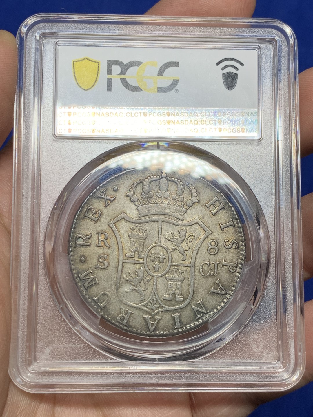 欢迎参加《竞宝斋》五一特拍-第161场-周日，周一 2场 PCGS AU53 西班牙1816  本土8R大银币 稀少厂塞戈维亚 唯一冠军分 版别和厂别都是最为稀少的 HA没有拍过这个版别