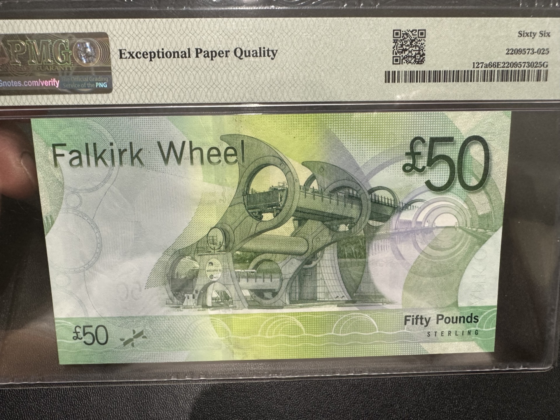 《外钞收藏家》第二百八十六期（连拍第三场） 2007年苏格兰50镑 PMG66