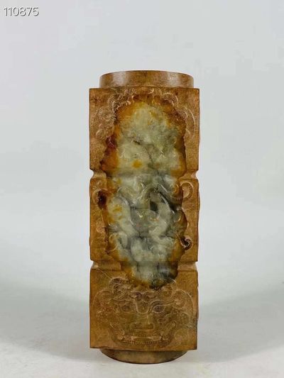 旧藏●精美高古玉精雕龙纹玉琮一套 旧藏●精美高古玉精雕龙纹玉琮一套