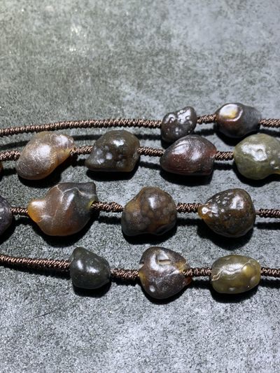 放一条福利！精美天然戈壁墨色玛瑙原石项链一条， 放一条福利！精美天然戈壁墨色玛瑙原石项链一条，