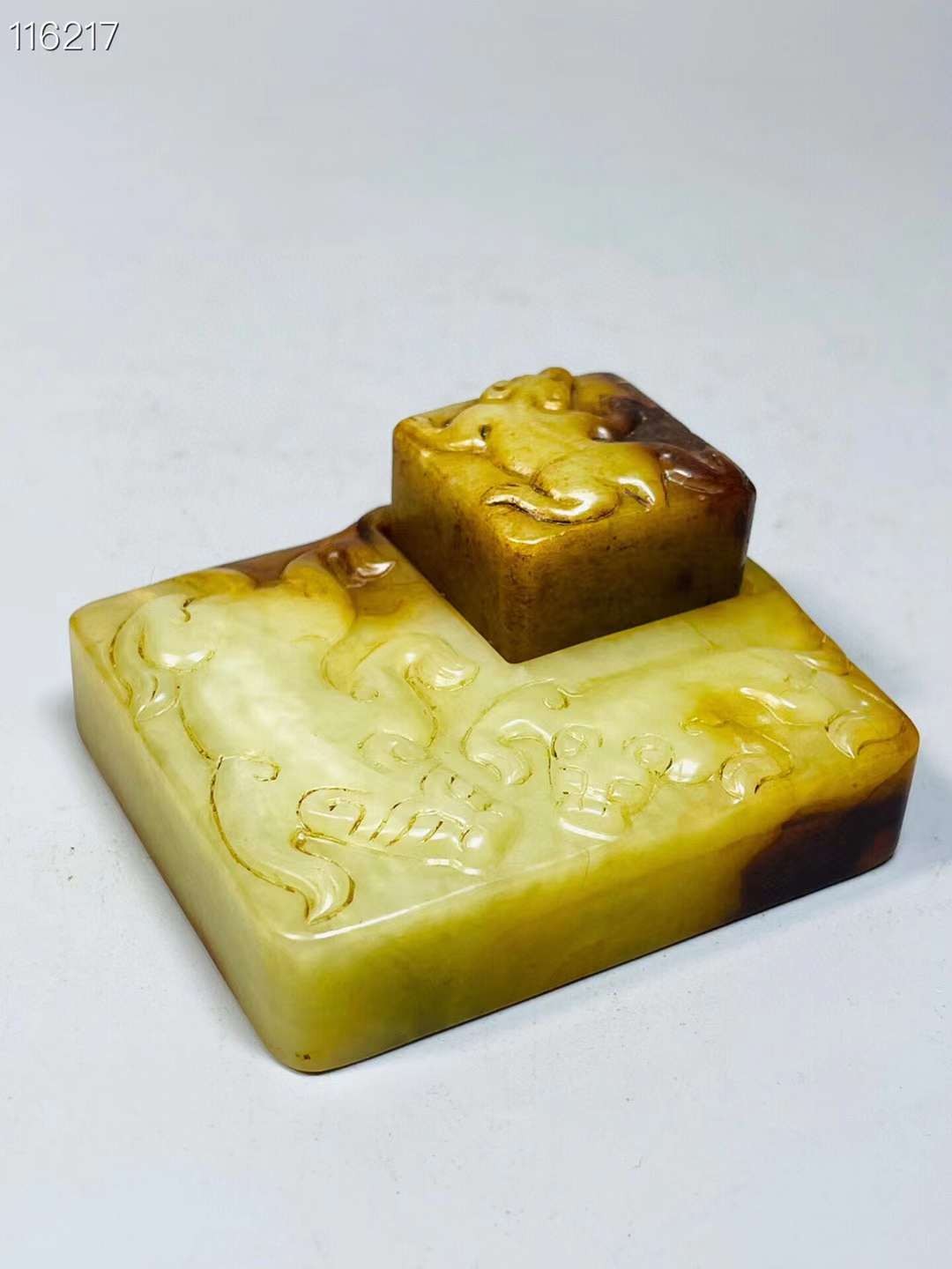 旧藏●精品和田玉精雕组合印章