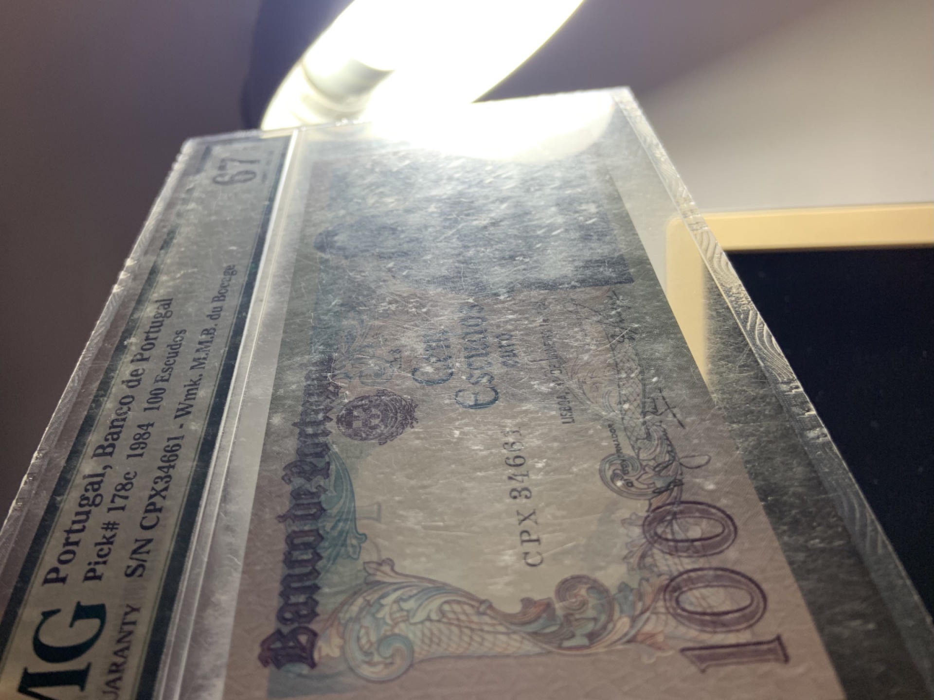 收藏联盟Quantum Auction 第255期拍卖  葡萄牙1984年100埃斯库多 PMG67