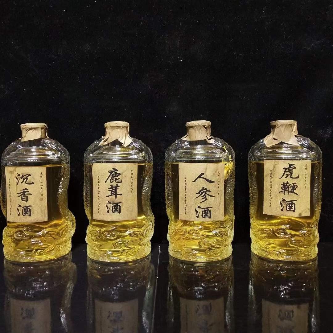 光绪二十四年珍藏贡酒《竹叶青，虎骨，女儿红，虎鞭，虫草，茅臺，麝香，人参，鹿茸，犀牛角，杏花村，沉香》（单个售价） 光绪二十四年珍藏贡酒《竹叶青，虎骨，女儿红，虎鞭，虫草，茅臺，麝香，人参，鹿茸，犀牛角，杏花村，沉香》（单个售价）