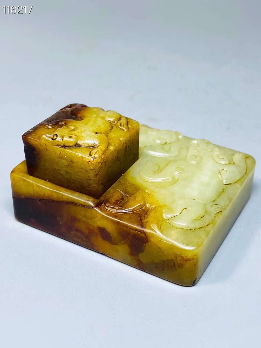 旧藏●精品和田玉精雕组合印章