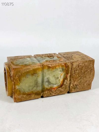 旧藏●精美高古玉精雕龙纹玉琮一套 旧藏●精美高古玉精雕龙纹玉琮一套