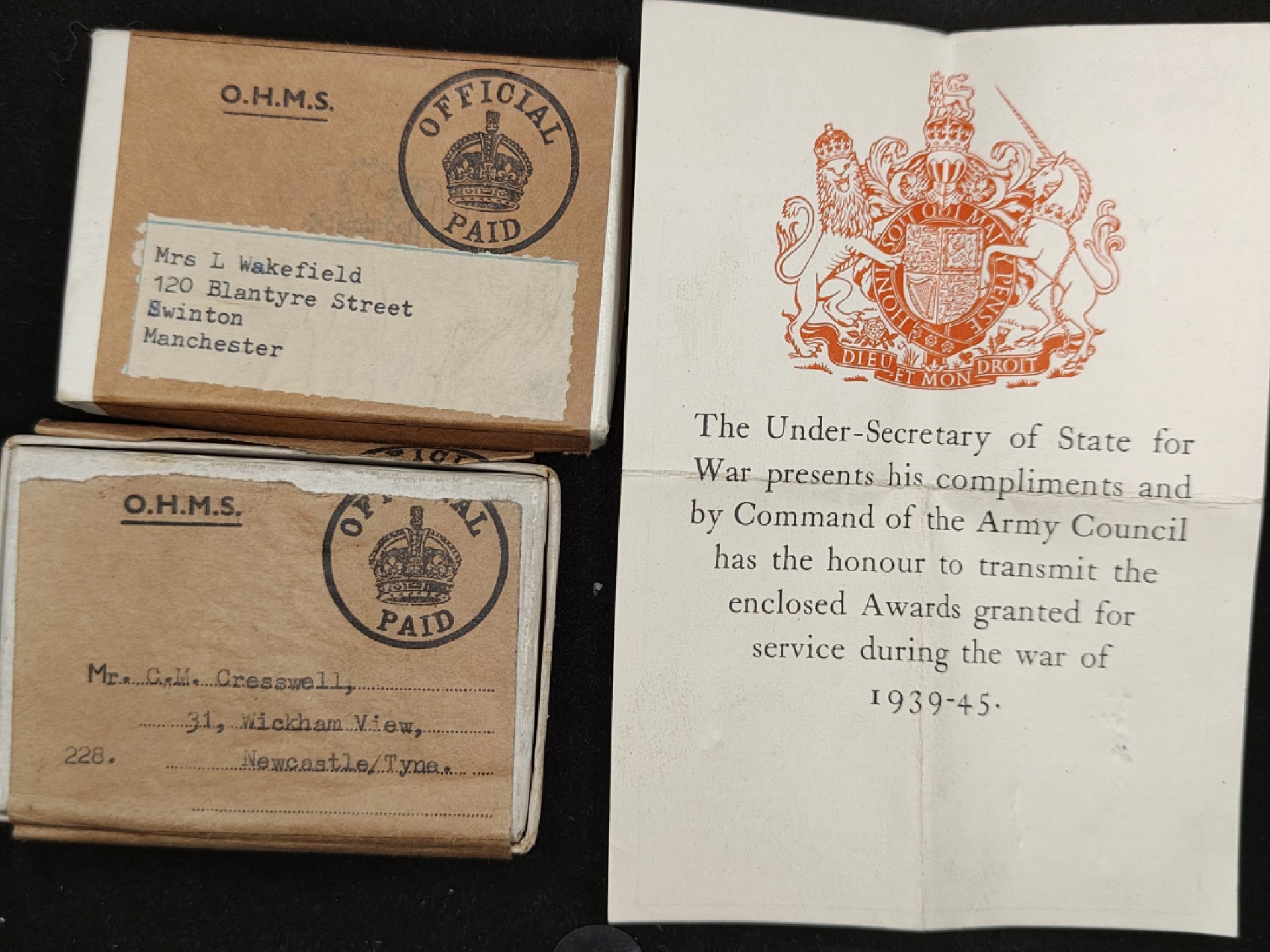 全场0元起拍 第52期 咸鱼国勋章拍卖专场 5月3日（周三）下午6：00开始 英军奖章纸盒+证书一组