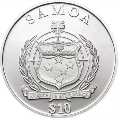 【币将精彩】世界钱币拍卖拍卖（2026-4-28） 萨摩亚飞狐水晶镶嵌银币带证书