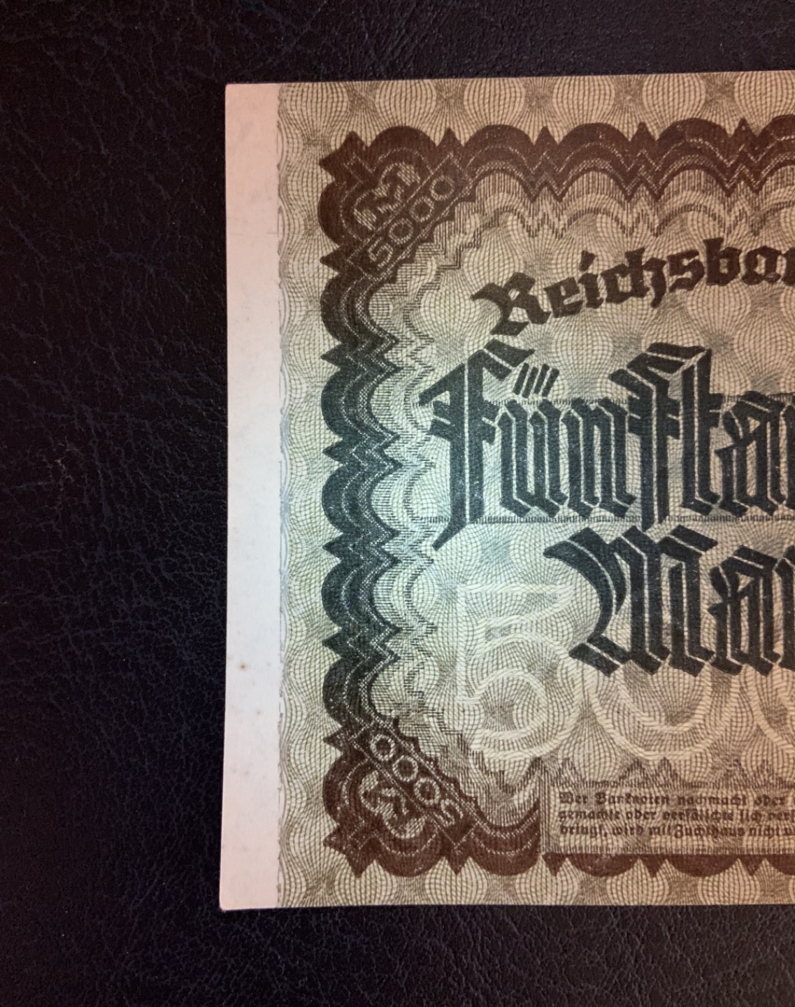 收藏联盟Quantum Auction 第255期拍卖  德国1922年5000马克 品相UNC-  少见补号 百年老钞