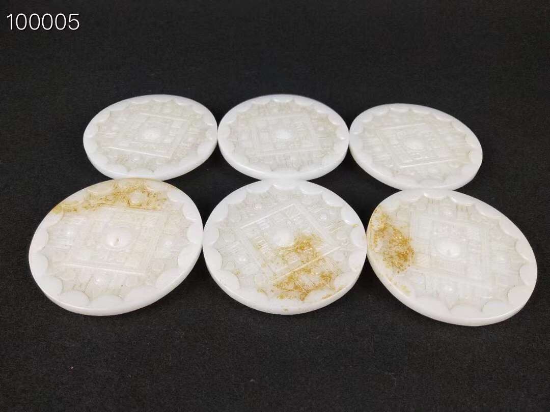 精雕天然和田玉玉镜（单个售价）