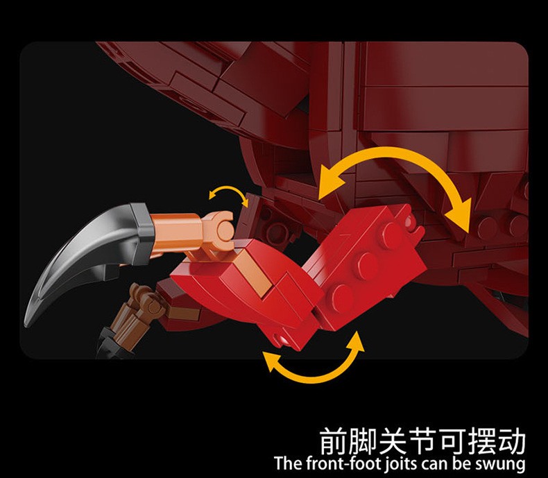 零元拍：霸王龙恐龙模型积木1756粒，可仿真发音，很大只，69.6/24.5/16.4厘米。全新无拆。