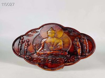 旧藏●精美和田玉精雕佛牌 旧藏●精美和田玉精雕佛牌