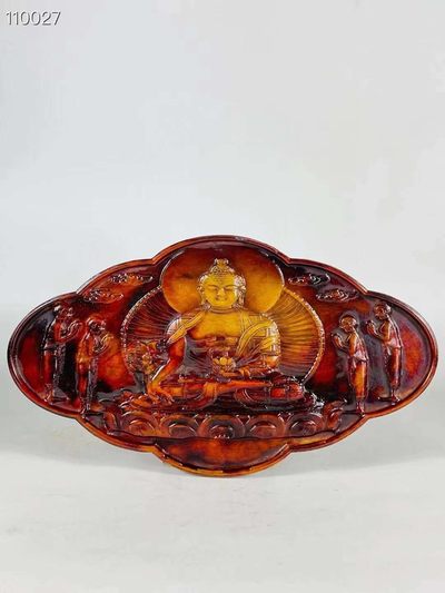 旧藏●精美和田玉精雕佛牌 旧藏●精美和田玉精雕佛牌