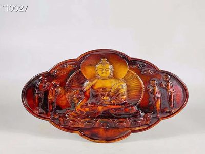 旧藏●精美和田玉精雕佛牌 旧藏●精美和田玉精雕佛牌