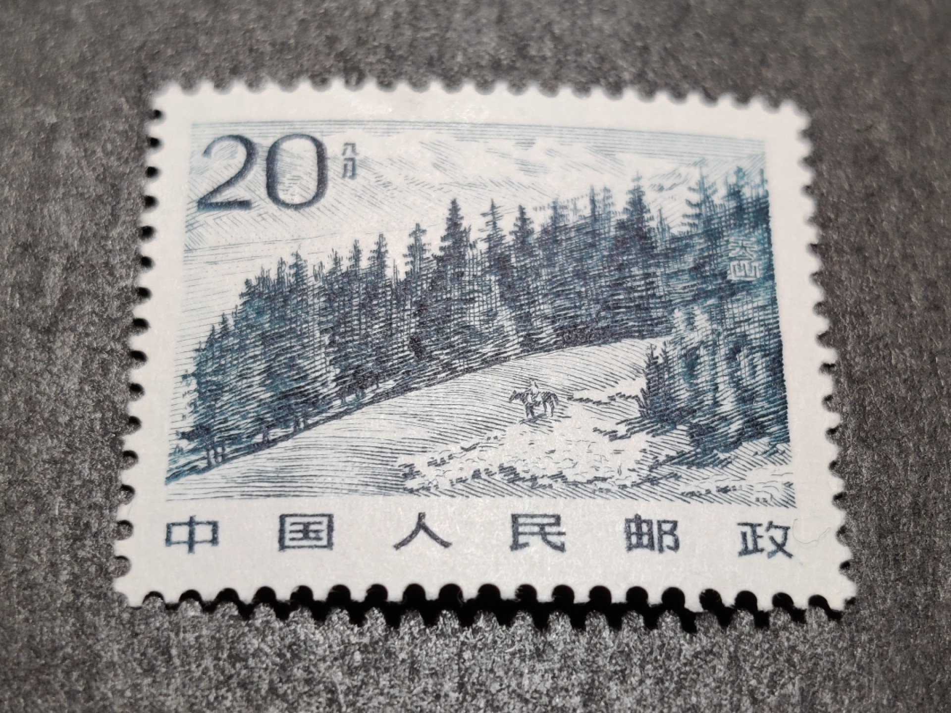 洪涛臻品批发群  精选邮票限时拍卖第二百五十期  1981年雕刻版祖国风光邮票: 20分天山牧场. 原胶润白完美过灯！新全品！ 