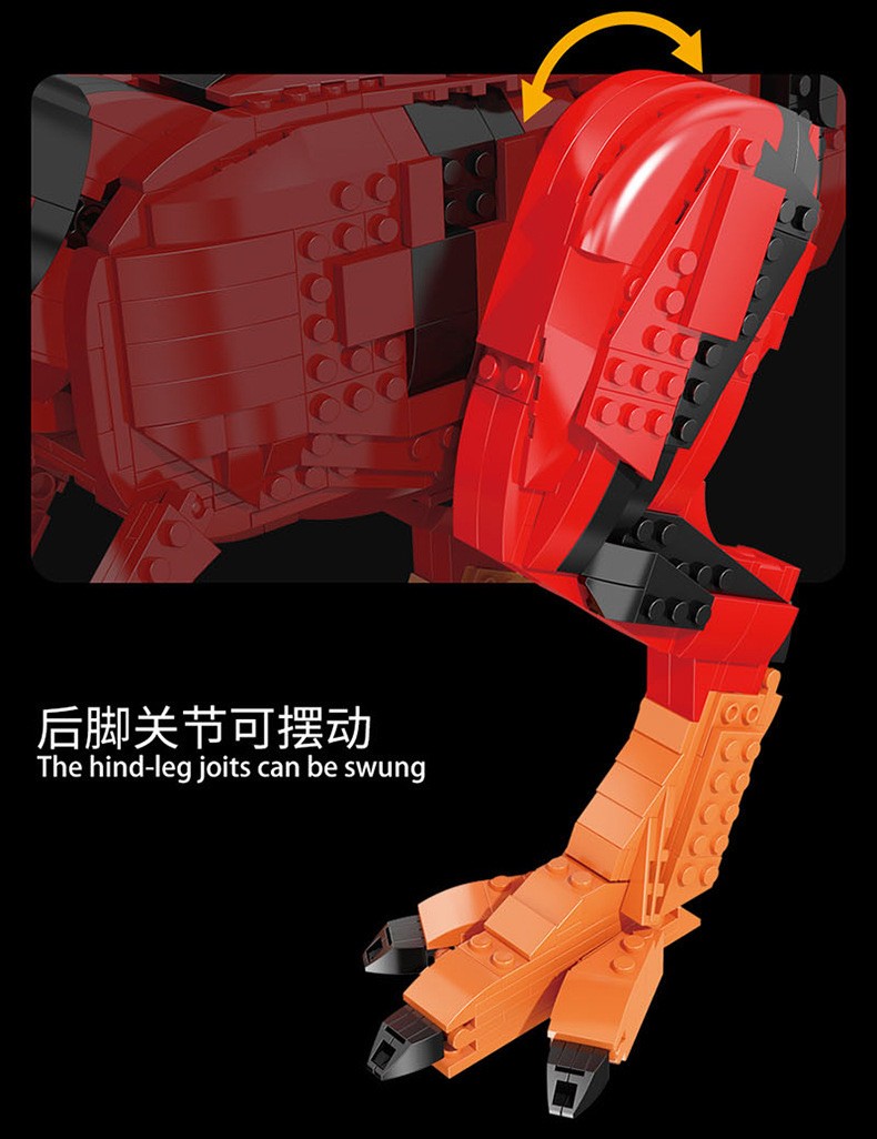 零元拍：霸王龙恐龙模型积木1756粒，可仿真发音，很大只，69.6/24.5/16.4厘米。全新无拆。