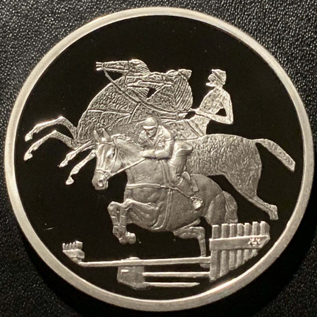 紫瑗钱币——第281期拍卖 希腊 2003年 雅典奥运会 古代与现代马术 10欧元 34克 0.925银 精制