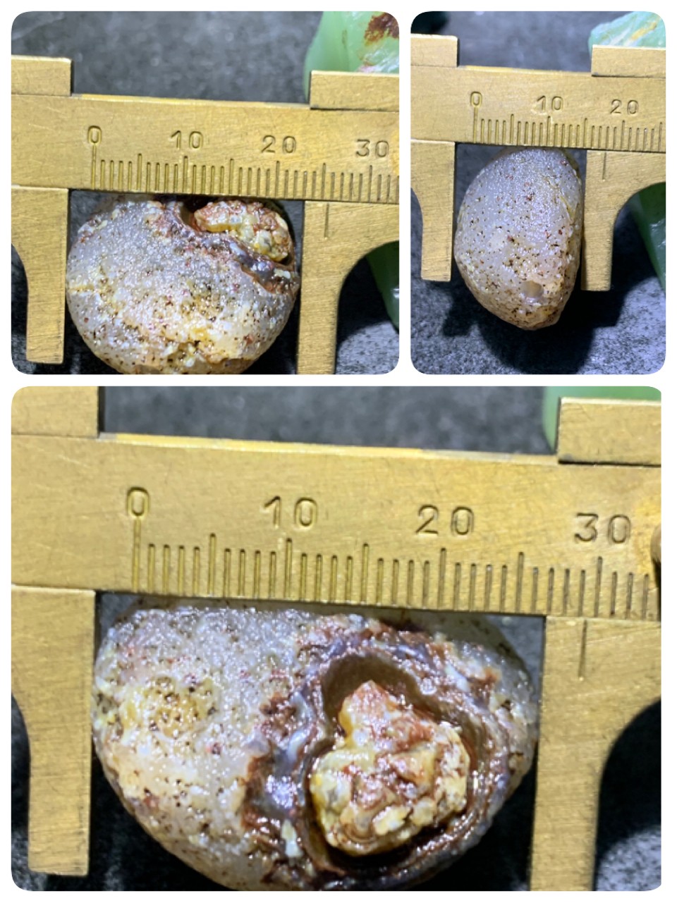 精美罕见冰透高玉化眼石原石一颗