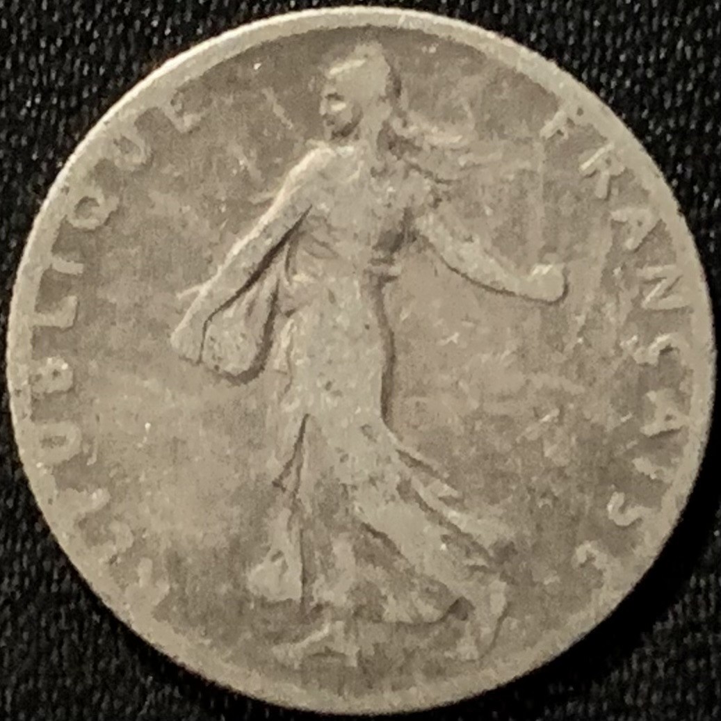 紫瑗钱币——第265期拍卖 法国 1909年 播种女神 50分 2.5克 0.835银