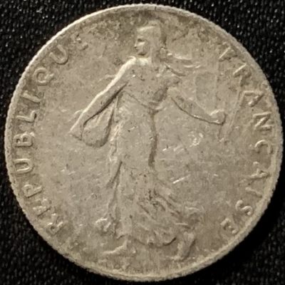 紫瑗钱币——第281期拍卖 - 法国 1908年 播种女神 50分 2.5克 0.835银