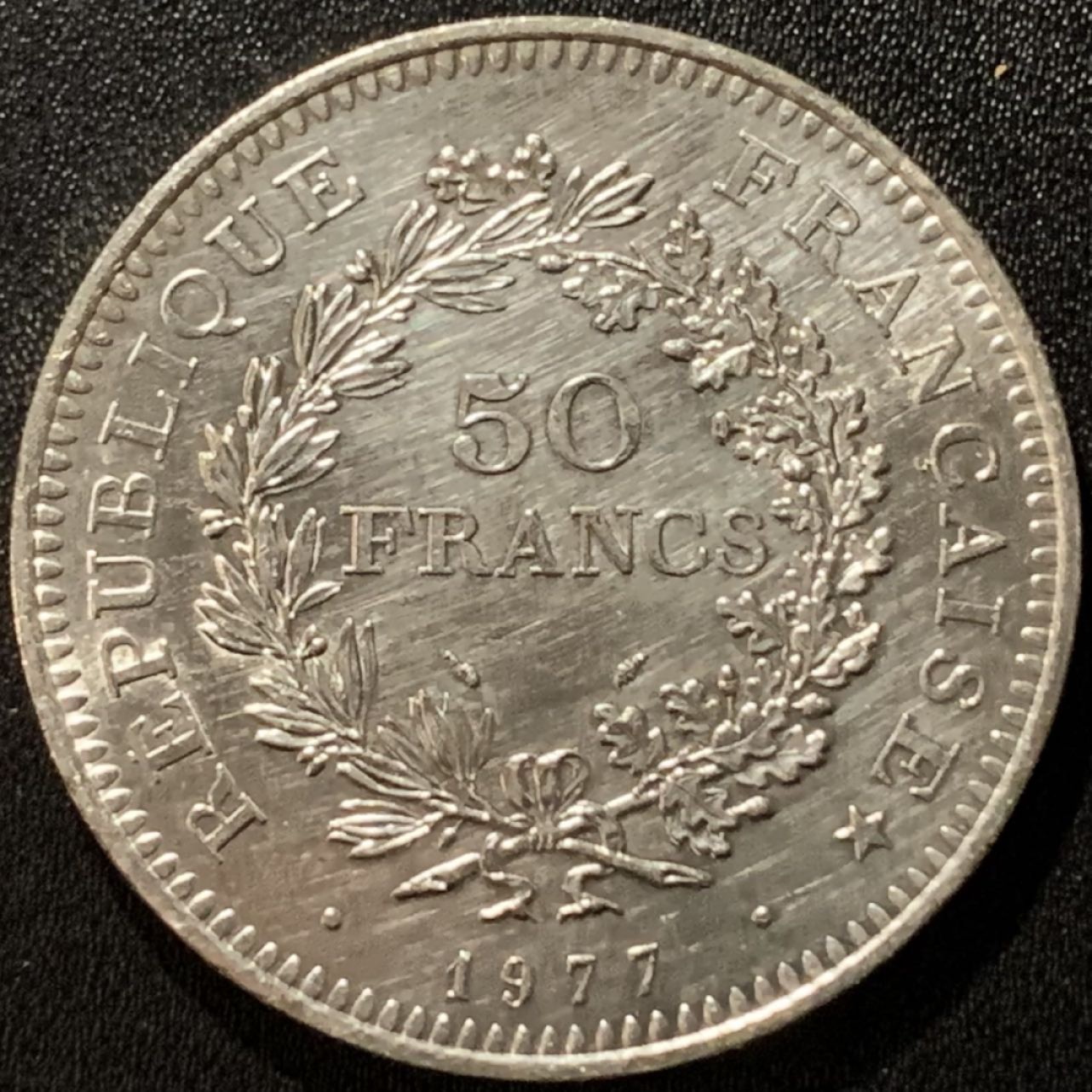 紫瑗钱币——第281期拍卖  法国 1977年 大力神 50法郎 30克 0.9银 
