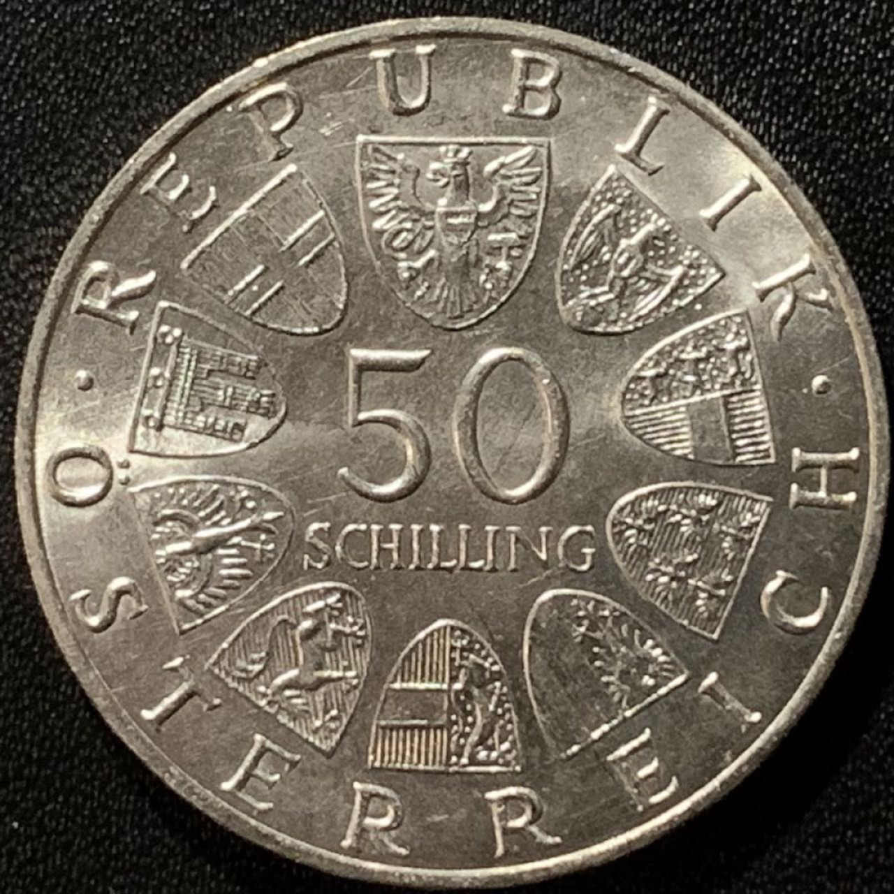 紫瑗钱币——第265期拍卖 奥地利 1970年 总统卡尔蕾纳 诞辰100周年 50先令 20克 0.9银 UNC