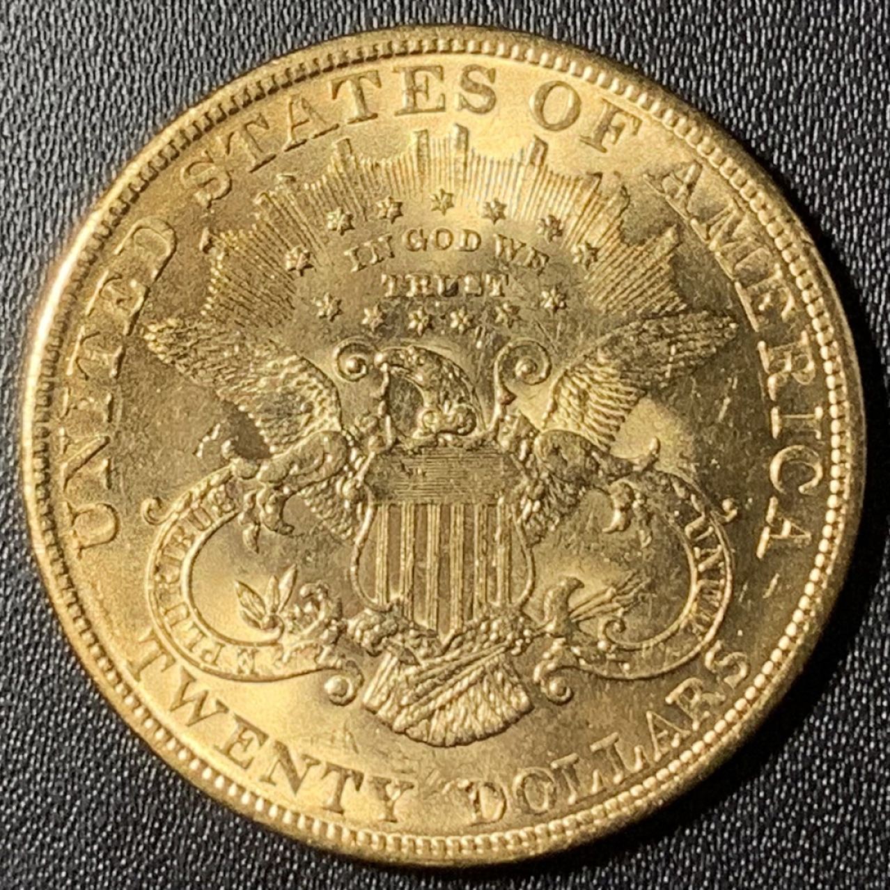 紫瑗钱币——第265期拍卖 美国 1904年 自由女神 20元 33.43克 0.9金 UNC